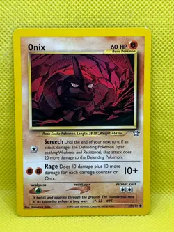 Pokemon Tcg Onix 69/111 Neo Genesis Non Holo - Image 1