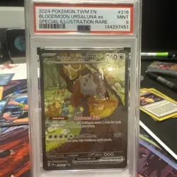 Pokemon PSA 9 Bloodmoon Ursaluna ex 216/167 Special Illustration Rare Holo - Image 1