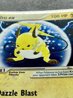 Pokemon TCG Raichu EX Sandstorm Card 98/100 Ultra Rare Holo DMG - Image 2