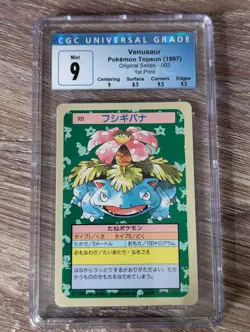 1995 Pokemon Japanese Topsun Venusaur #3 CGC 9 Blue Back - Image 1