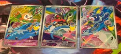 Rowlet, Litten & Popplio First Partner Illustration Collection Promo Set Pokemon - Image 1