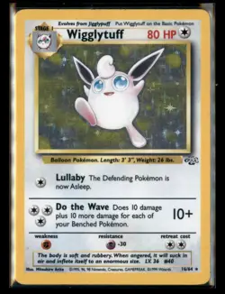 Jungle Pokemon TCG Wigglytuff 16/64 Rare Holo HP/DMG - Image 1