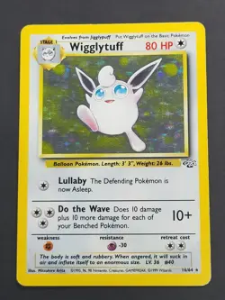 Jungle Pokemon TCG Wigglytuff 16/64 Rare Holo HP/DMG - Image 3