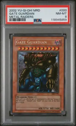2002 YU-GI-OH! MRD-METAL RAIDERS #000 GATE GUARDIAN PSA 8 - Image 1
