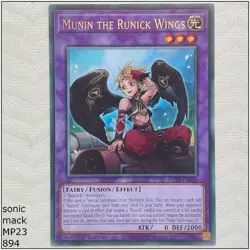 Munin the Runick Wings - MP23-EN250 - Rare 1st Edition Yugioh - Image 1