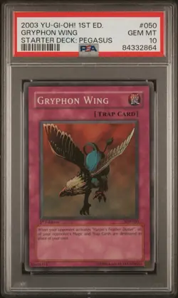 2003 YUGIOH GRYPHON WING SDP-050 1ST EDITION SUPER RARE HOLO - PSA 10 GEM MINT💎 - Image 1
