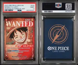 2023 ONE PIECE OP03-PILLARS OF STRENGTH #012MONKEY D. LUFFY WANTED ALTERNATE ART - Image 3