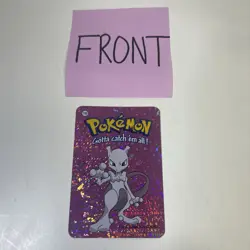 Pokemon Vintage Pocket Monsters Vending Prism Holo Rare Foil MEWTWO 150 Card - Image 1