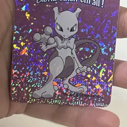 Pokemon Vintage Pocket Monsters Vending Prism Holo Rare Foil MEWTWO 150 Card - Image 3