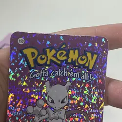 Pokemon Vintage Pocket Monsters Vending Prism Holo Rare Foil MEWTWO 150 Card - Image 4