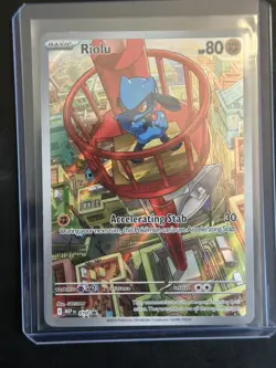Pokemon Cards Riolu 010 Mega Evolution Promo Holo Promo NM - Image 1