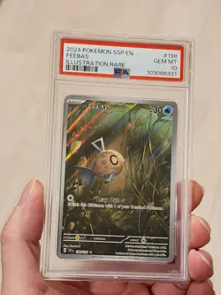 PSA 10 Grading Card Pokemon PTCG - SURGING SPARKS FEEBAS ILLUSTRATION #198 EN - Image 3