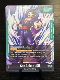 Son Gohan : SH FB09-049 Leader Alternate Art Dual Evolution Dragon Ball Card Eng - Image 2