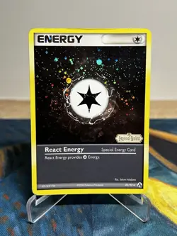 React Energy 82/92 EX Legend Maker Reverse Holo Rare Pokemon Card HP SWIRL - Image 1