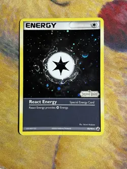 React Energy 82/92 EX Legend Maker Reverse Holo Rare Pokemon Card HP SWIRL - Image 2