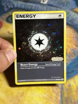 React Energy 82/92 EX Legend Maker Reverse Holo Rare Pokemon Card HP SWIRL - Image 3