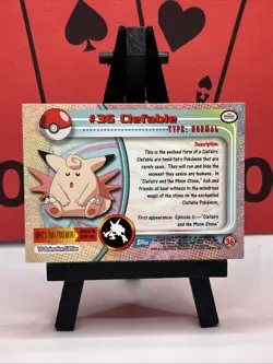 Clefable #36 TV Animation Edition Blue Logo Card Topps Pokemon - Image 5