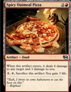 Teenage Mutant Ninja Turtles MTG Spicy Oatmeal Pizza #U 109 - Image 1