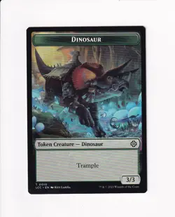 MAGIC COMMANDER LOST CAVERNS IXALAN DOUBLE TOKEN DINOSAUR BEAST / DINOSAUR (#1) - Image 2