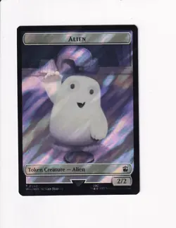 MTG MAGIC THE GATHERING DR. WHO SURGE FOIL TOKEN ALIEN / ALIEN WARRIOR - Image 1