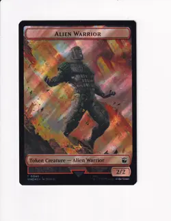 MTG MAGIC THE GATHERING DR. WHO SURGE FOIL TOKEN ALIEN / ALIEN WARRIOR - Image 2
