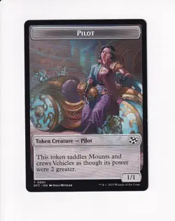 MAGIC THE GATHERING MTG AETHERDRIFT DOUBLE TOKEN PILOT / VEHICLE (#1) - Image 1