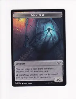 MAGIC THE GATHERING MTG DUSKMOURN DOUBLE SIDED TOKEN TOY / MANIFEST - Image 2