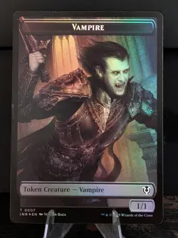 MTG Innistrad Remastered Vampire Double-Sided Token Foil, Near Mint Condition - Image 1