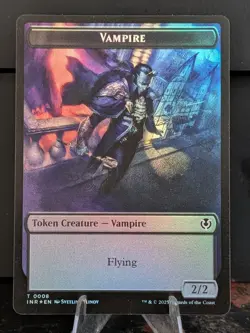MTG Innistrad Remastered Vampire Double-Sided Token Foil, Near Mint Condition - Image 2