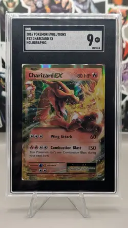 Charizard EX HOLO | 2016 Pokemon XY Evolutions | #12/108 | SGC 9 MINT - Image 1