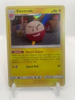 Pokemon Electrode #39/181 Reverse Holo ~Rare Asako Ito Crocheted Sun & Moon Card - Image 1