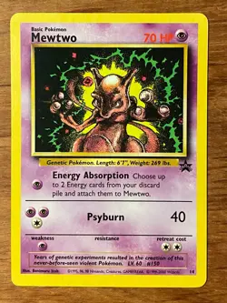 999 Pokemon TCG Mewtwo #14 Black Star Promo 14 — Pokemon Movie MP 🔮 - Image 1