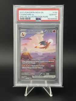 2023 POKEMON MEW EN-151 SPECIAL ILLUSTRATION RARE #199 CHARIZARD EX PSA 10 - Image 1