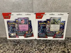 Pokemon Scarlet & Violet Temporal Forces 3-Pack Blister Cyclizar Cleffa Sealed - Image 1