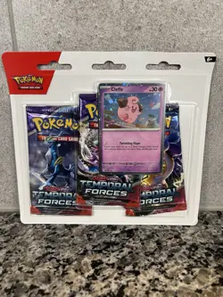 Pokemon Scarlet & Violet Temporal Forces 3-Pack Blister Cyclizar Cleffa Sealed - Image 3