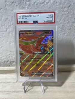 2023 POKEMON CLC EN HO-OH ex #007 PSA 8 - Image 1