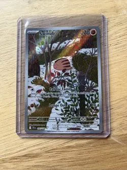 Pokemon Swinub SV09 Journey Together Illustration Rare Full Art Holo 165/159 70… - Image 2