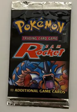 Pokemon Team Rocket Factory Sealed Short Crimp Booster Pack Gyarados Artwork 742818061742 - Image 1