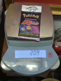 HEAVY Pokemon Team Rocket Rack Pack Foil Pack 1999-2000 20.9 Grams - Image 1