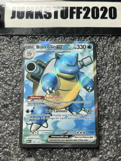 Pokemon TCG Blastoise EX Full Art 184/165 Scarlet Violet 151 Full art 2023 holo - Image 1