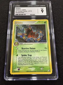 Pokemon Ariados Reverse Holo Stamped 2/115 from Unseen Forces in a CGC 9 ! - Image 1