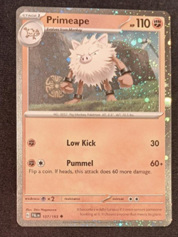 Primeape - 107/193 - Cosmos Holo Exclusive Paldea Evolved Promo Pokemon TCG NM - Image 1