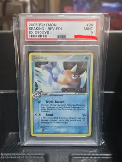 Pokemon Seaking Rare Reverse Holo EX Deoxys 24/107 PSA 9 2005 - Image 1
