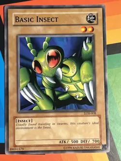 Yugioh - Basic Insect LOB-008 Common Unlimited 1996 NM x1 - Image 1