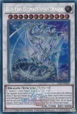 Blue-Eyes Ultimate Spirit Dragon (ESR)-Emblazoned Secret Rare - Limited - 25L... - Image 1
