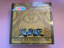 Yugioh Exodia The Forbidden One Limited Edition 24k Gold-Plated Set New Sealed - Image 1