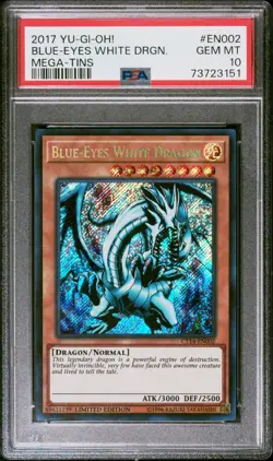 Yu-Gi-Oh! BLUE-EYES WHITE DRAGON 2017 Mega-Tin CT14-EN002 PSA 10 Secret GEM MINT - Image 1