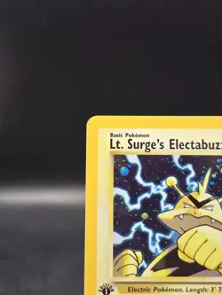 Pokemon TCG Lt. Surge's Electabuzz 6/132 1st Edition Gym Heroes Holo LP - Image 2