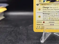 Pokemon TCG Lt. Surge's Electabuzz 6/132 1st Edition Gym Heroes Holo LP - Image 4