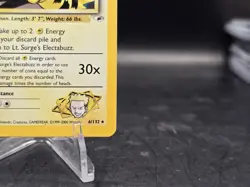 Pokemon TCG Lt. Surge's Electabuzz 6/132 1st Edition Gym Heroes Holo LP - Image 5